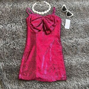 Ronny Kobo Lindsey dress Hot Pink XS (Barbie dress)